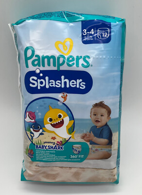 Pampers Splashers - Größe 3-4 - 6-11 kg - 13-24 lbs - 12 Stück - Schwimmwindel