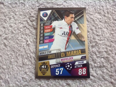 Match Attax 19/20 Angel Di Maria World Star Foil card New Rare Paris St  Germain | eBay UK