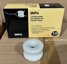 Box of 10 Zareba Wp6 Corner Post Ceramic Insulator