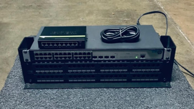 Monoprice 48-Port Cat5e Patch Panel with Hp 1920-24G/Trendent PoE Gigabit Switch