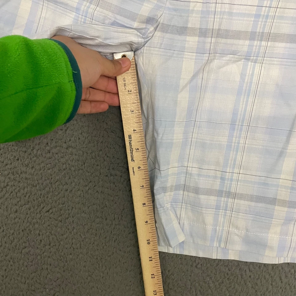 Shorts Calvin Klein Masculino Tamanho 30 Branco Azul Xadrez Algodão Preppy Pai Casual - Imagem 3 de 4