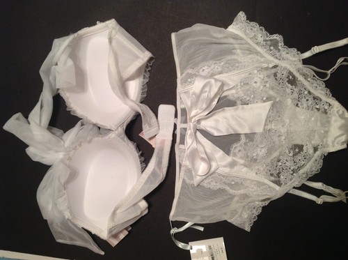 Victoria's Secret I Do Bridal Demi Push Up Bra Panty Set 4 pc White NWT Wedding - Picture 56 of 93