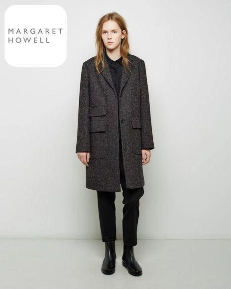 Margaret Howell Long Chester Coat City Coat Gray 2 JP/SIZE | eBay