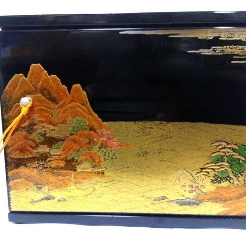Japanese Vintage style 3-drawers Small chest accessory case W24cm MAKI-E - Picture 5 of 5