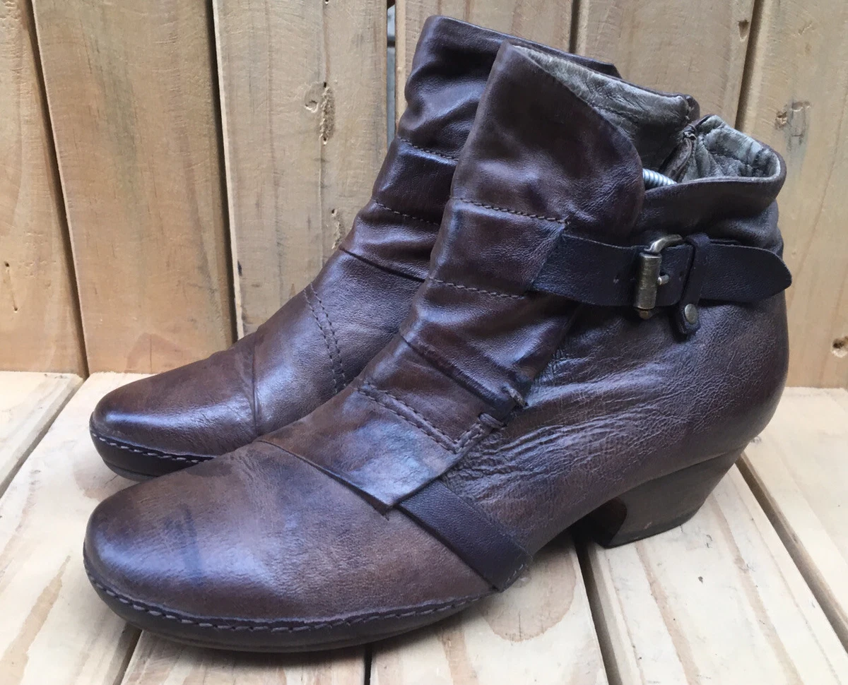 A.S 98 Women s Pull Up Brown Strap Boots Size EUR 38 Uk 5 eBay