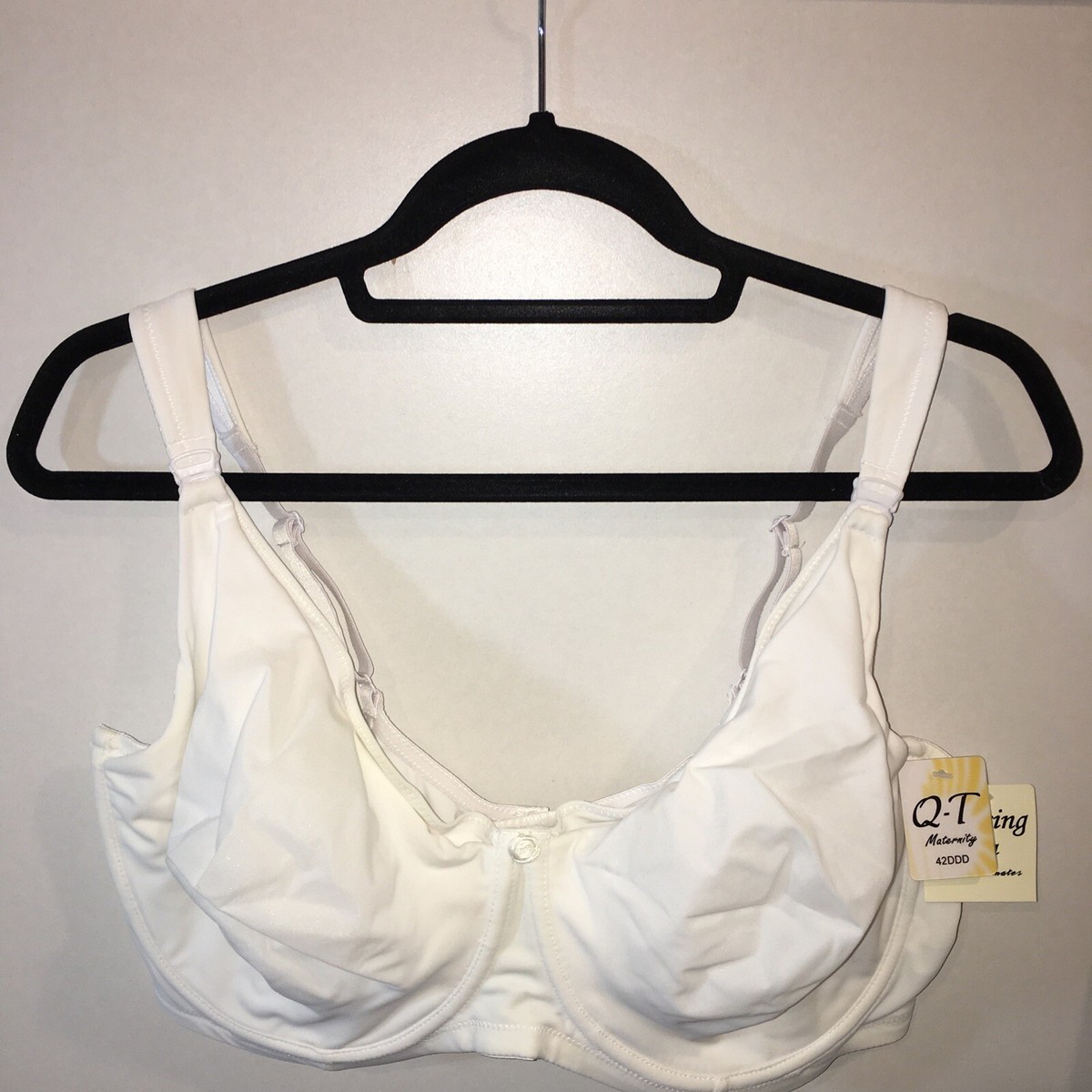 QT INTIMATES Maternity Nursing Bra, White, w/ wire Size 40B style