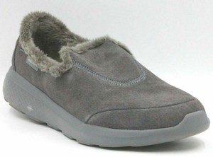 skechers gowalk suede faux fur shoes