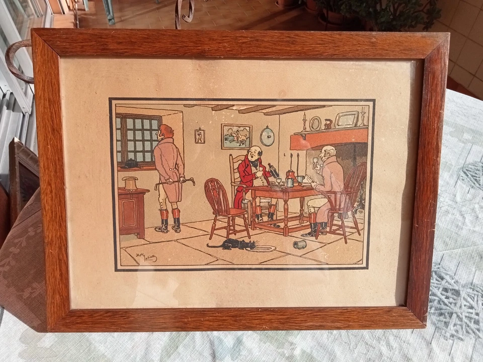 Très Jolie Gravure Harry Eliott 1882___1959.Repas De Chasse.A Voir.Nr - Photo 4/4