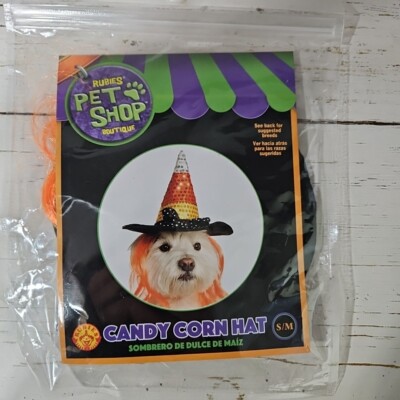 Rubies Pet Shop Candy Corn Hat Dog Size Small Medium Halloween Costume Sequin