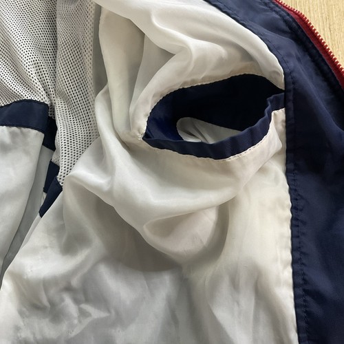 Vintage 90s Perry Ellis Mens XXL Red White Blue Windbreaker Full Zip Jacket - Picture 14 of 17