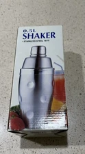 Cocktail Shaker, Stainless Steel .5 Ltr  Mixer Drink Bartender New
