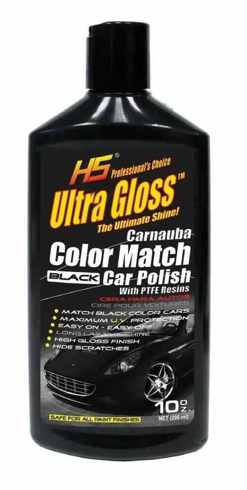 Car Polish Liquid Wax Black HS Long Lasting Protection Boat RV's Wax 10 oz.