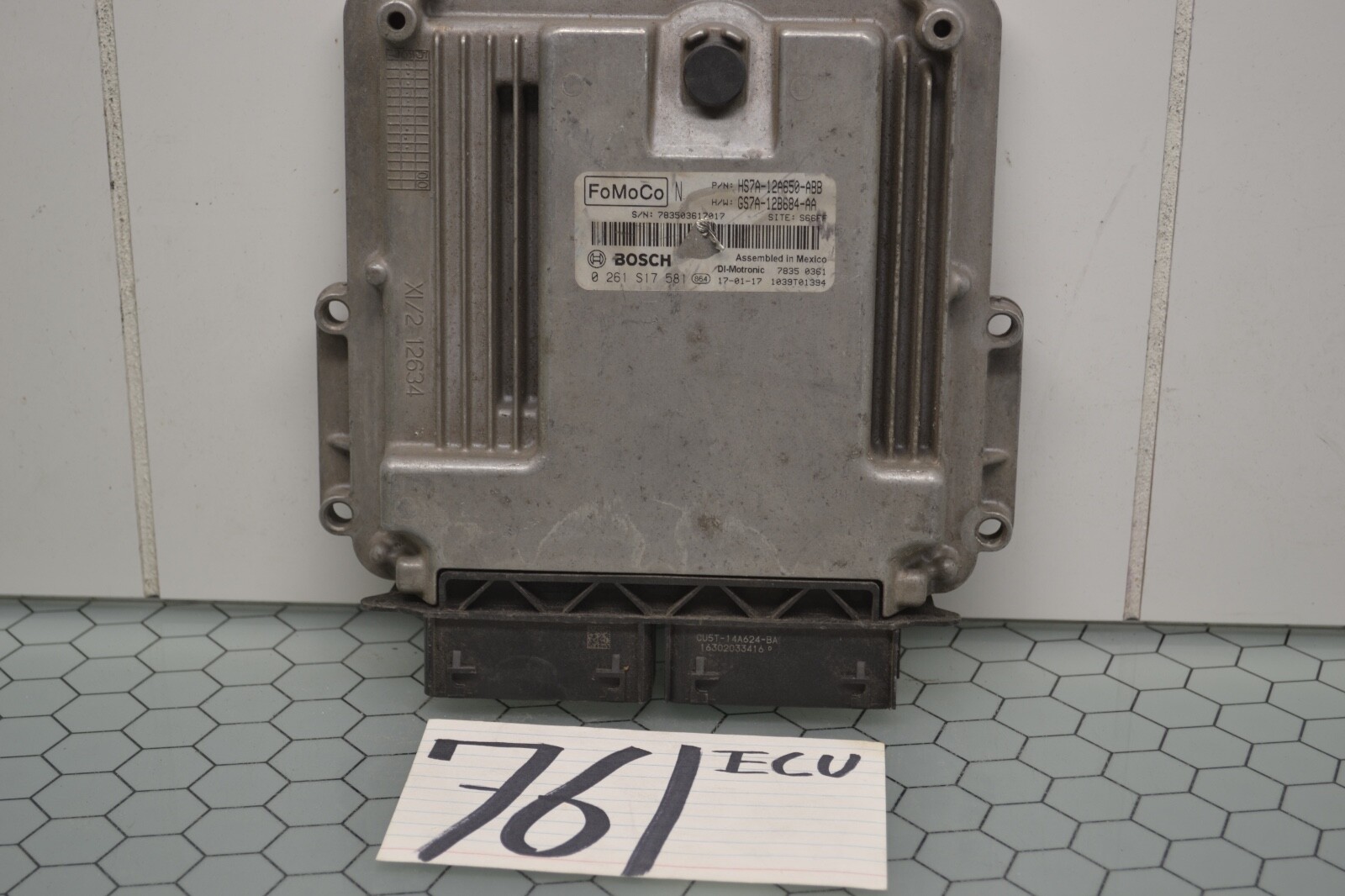 17 Ford Fusion #761 Engine Computer ECM ECU HS7A-12A650-ABB