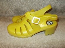 JUJU yellow chunky jelly rubber sandals size 7 UK 40 Eur VGC