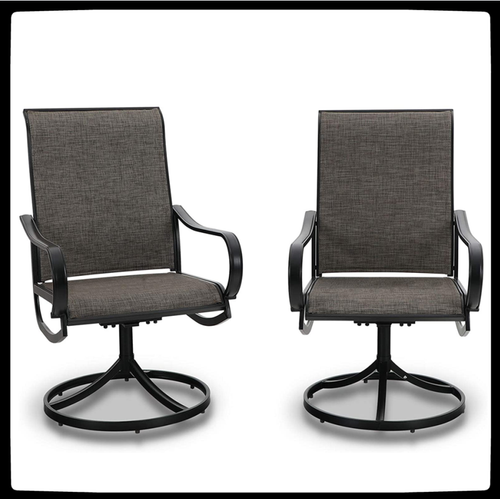 Outdoor Swivel Patio Chairs Set of 2 Outdoor Rocker Dining Chair for Yard Garden - Picture 4 of 12