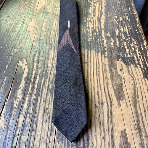 Vintage 1950s ATOMIC Mod Rockabilly Brown SKINNY Tie - Picture 6 of 6