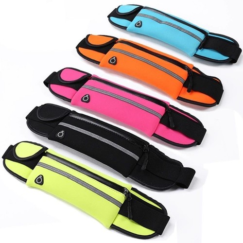 Waterproof Sport Runner Waist Bum Bag Running Jogging Belt Pouch Zip Fanny Pack - Picture 7 of 11