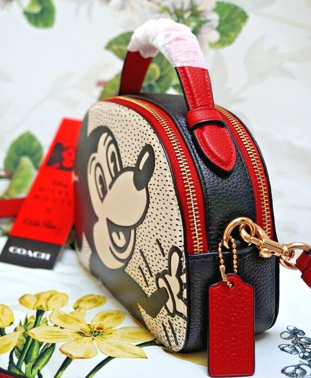 Borsa Coach C7234 Disney Topolino X Keith Haring Serena nuova con etichette in GESSO MULTI