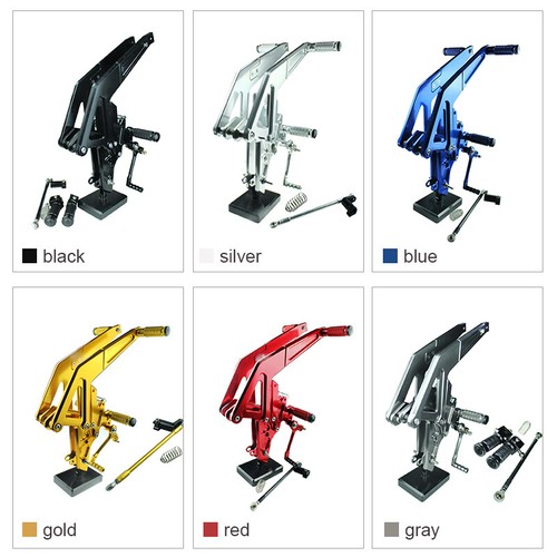 For Kawasaki Ninja650R(ER-6f)/ER-6N 12-14 Rearsets Foot pegs Adjutable Footrests - Picture 6 of 12