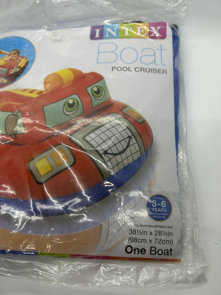 Intex Fire Truck Car Boat Float Pool Cruiser Kids Ride-on Inflatable ...