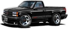 1990 Chevy Silverado Ss 454 Truck Wall Graphic Decal Sticker Man Cave Garage