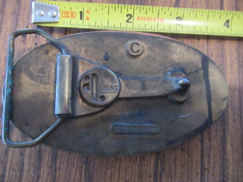 Vintage Belt Buckle Dezy 1975 featuring ducks - Picture 2 of 2
