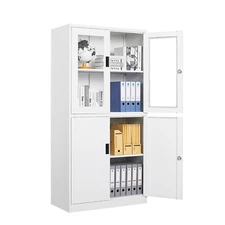 Metal Steel Kitchen Pantry File Cabinet Storage Cupboard with Adjustable Shelves