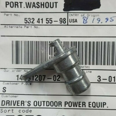 #ad Husqvarna NEW OEM deck wash clean out port # 532415598 $19.95
