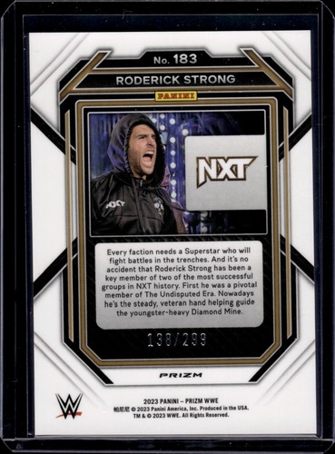 2023 Panini Prizm WWE Roderick Strong /299 Red - Picture 2 of 2