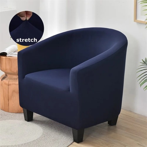 Solid Color Single SofaCover Relax Stretch Tub Club Slipcover Armchair Protector