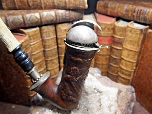 PIPE en bois c'est un modele casqué ,typique pour SOLDATS hussards du 1er Empire - Foto 7 di 10
