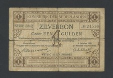 NETHERLANDS 1 gulden 1918 Krause 13 Banknotes