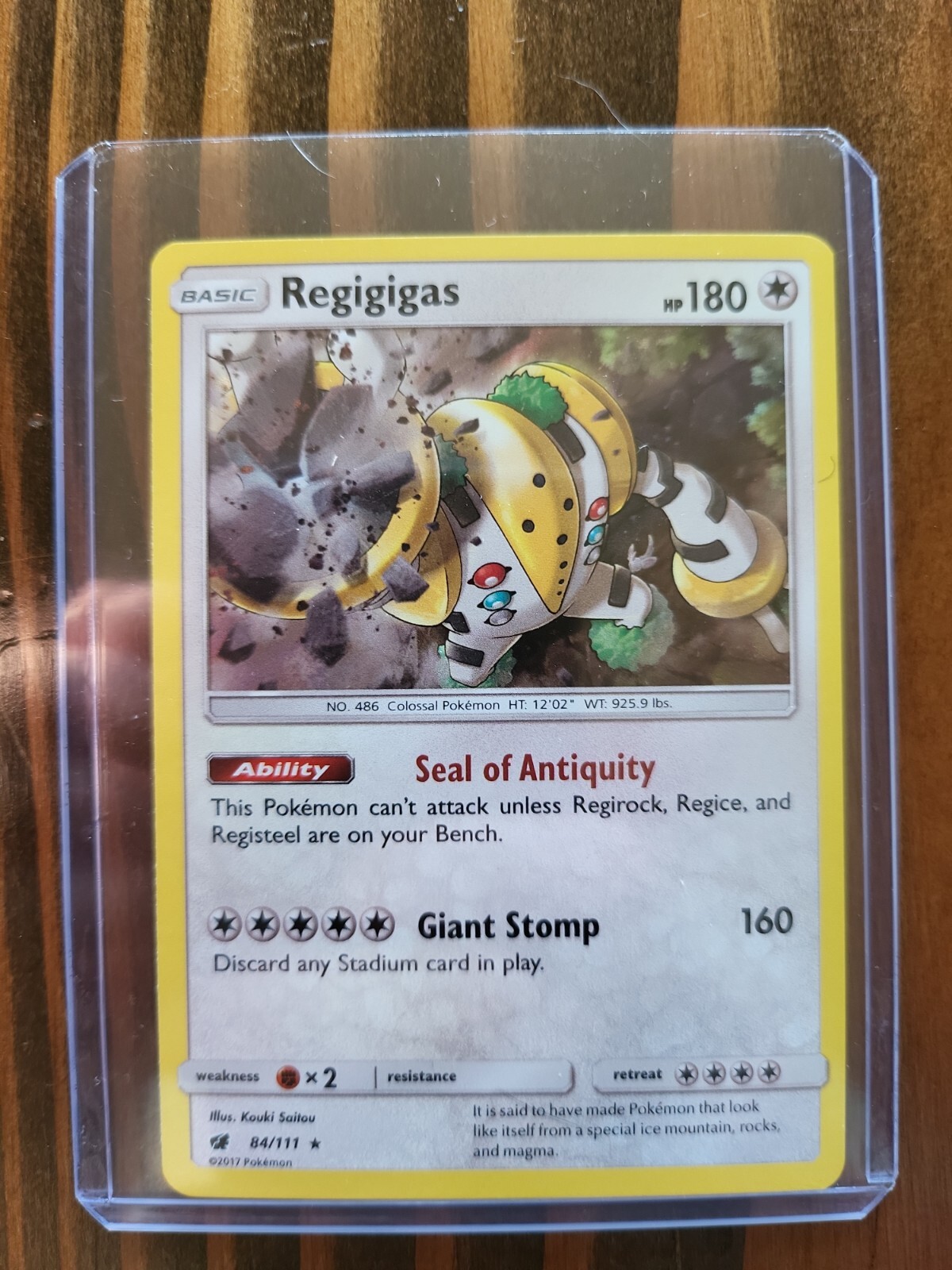 Regigigas 84/111 Pokémon Card Holo Rare Crimson Invasion 2017 ●Holigraphic● LOOK