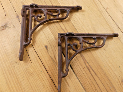 木製ラック・ウッドラック 612.Antique Iron Shelf Indonesia s-l400.jpg