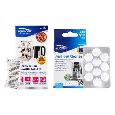 6 comprimidos de descalcificación + 10 comprimidos de limpieza para cafetera Sage Jura Bosch