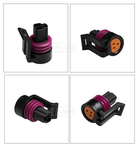 Kit de enchufe conector de enchufe de combustible de aceite automático Delphi de 3 pines macho hembra - Imagen 4 de 7