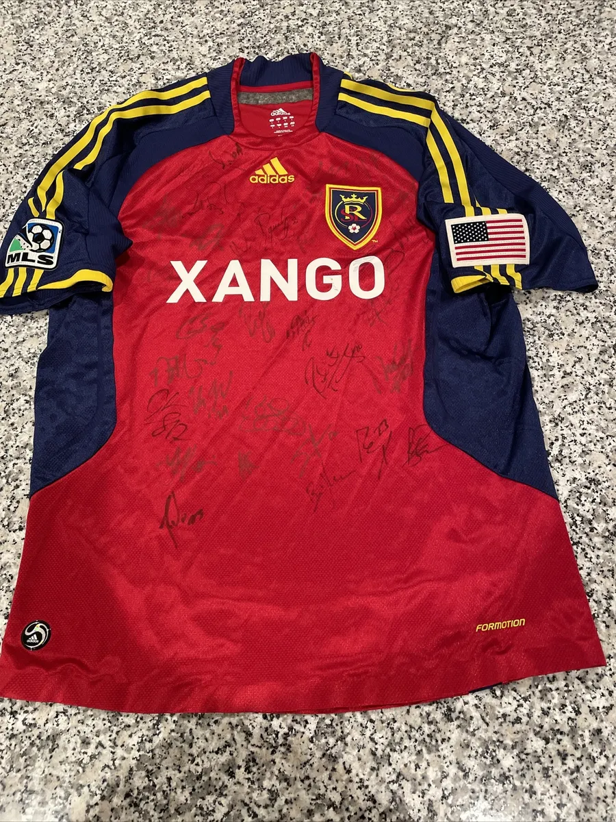 Royal Salt Lake MLS Soccer Jersey L Flag Patch Xango Autographs