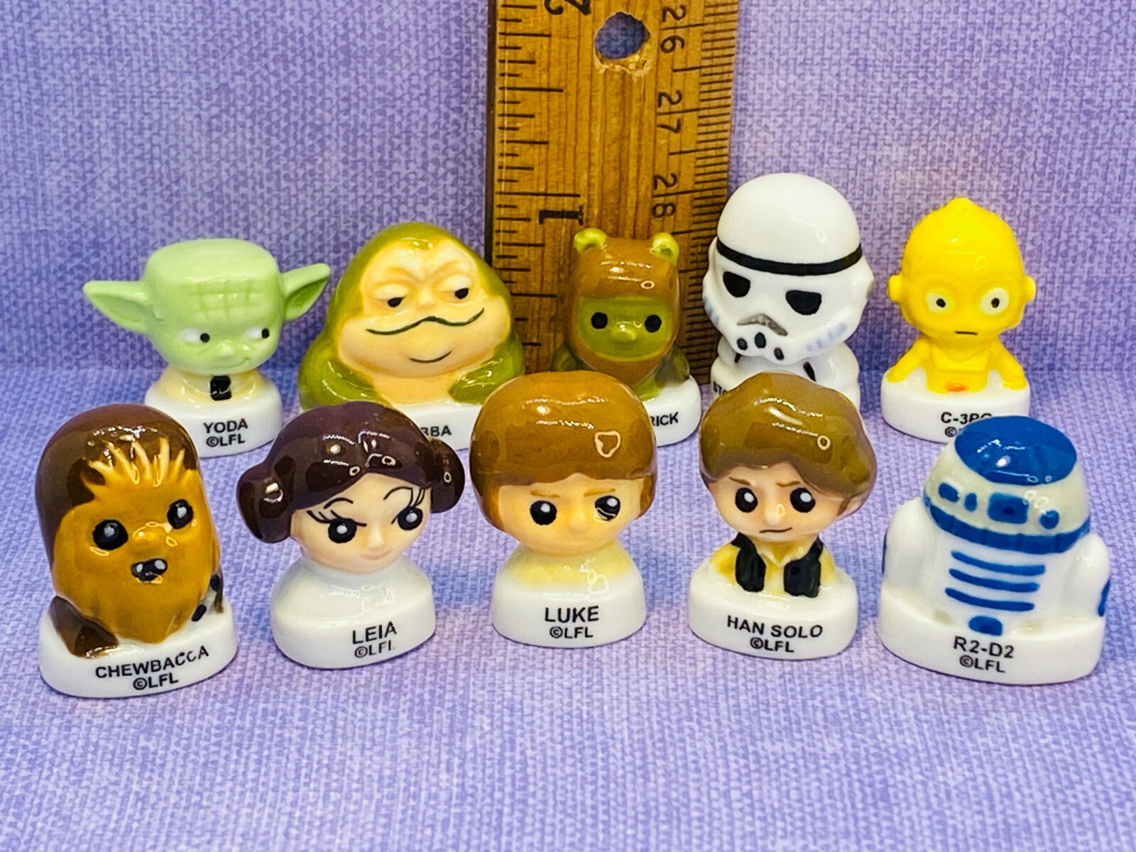 Tiny STAR WARS Chibi Figurine Set 10 pc set Cartoon French Feves