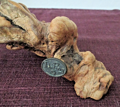Vintage 1980s John Perry Dolphin Sculpture on Driftwood Base Mother & Baby AZ24 - Picture 6 of 11