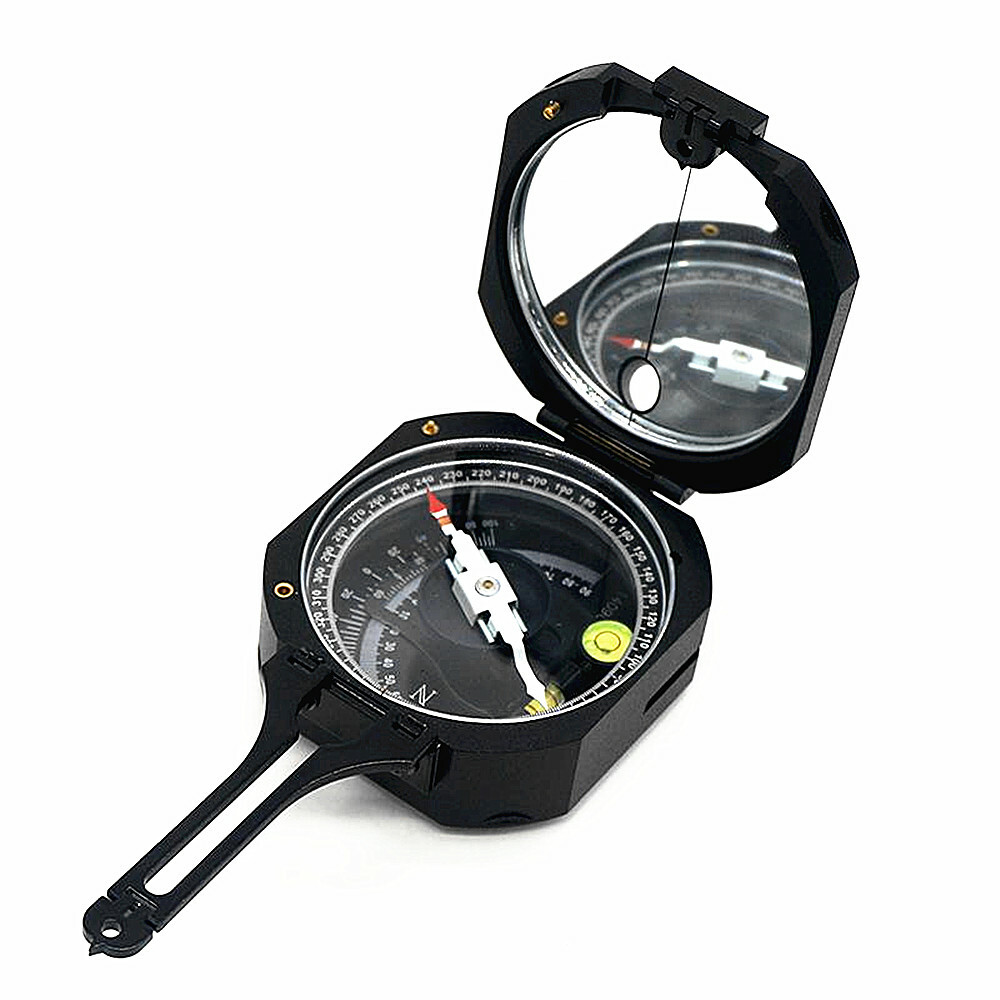 DQL-8 ALUMINUM POCKET TRANSIT GEOLOGICAL COMPASS SURVEYING AND LEVEL