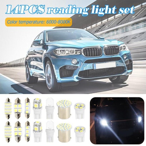 14× Car Interior Bulbs Package Kit Map Dome License Plate LED Lights Accessories - Picture 3 of 10