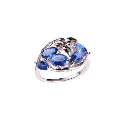 Blue Kyanite Gemstone Handmade Antique Wire Wrap Copper Jewelry