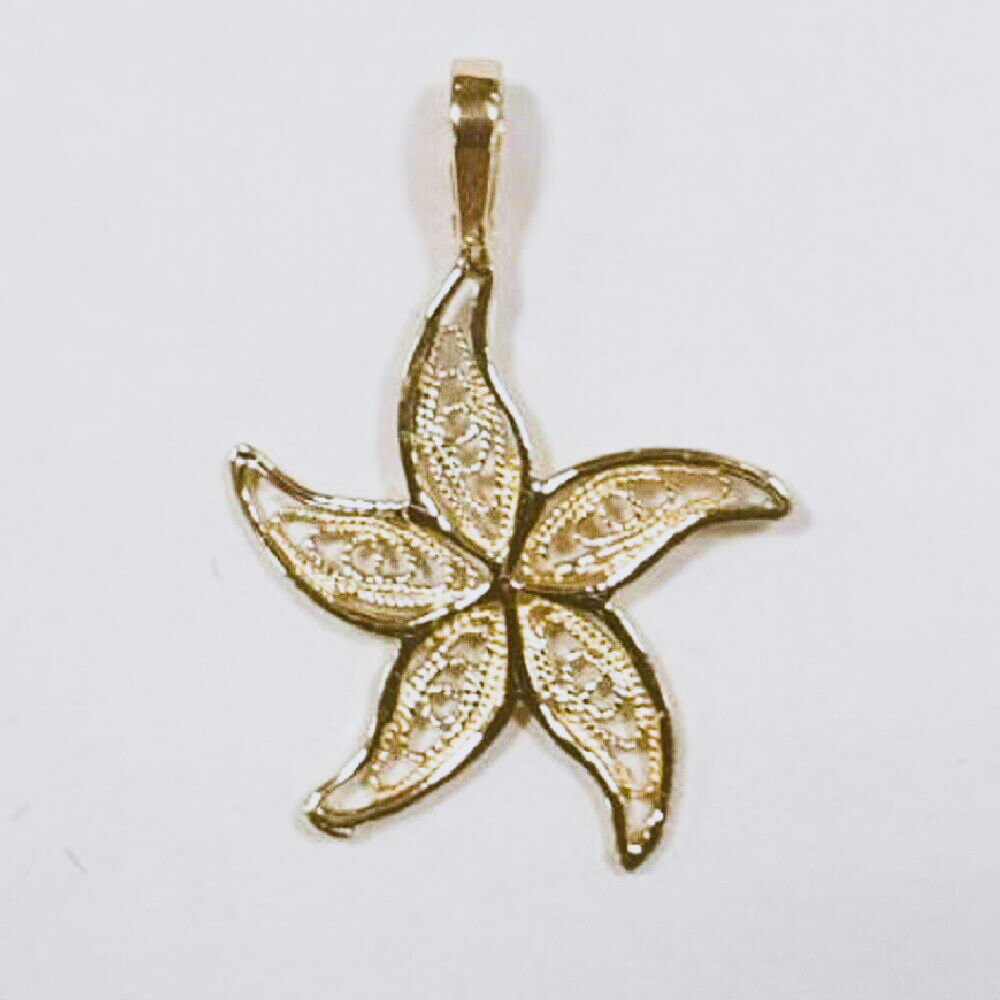 14k Yellow Gold Filigree Starfish Pendant 14k Yellow Gold Filigree Starfish Pendant