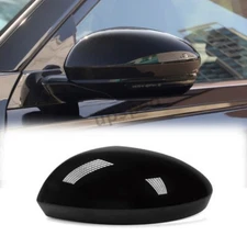 Black Left Driver Side Car Rearview Mirror Cap Cover For Nissan Altima 2019-2024