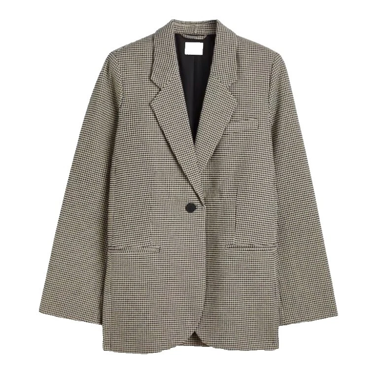 H&M comprobado abrigos, chaquetas y chalecos Casual para Mujeres