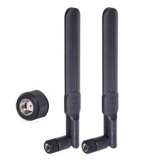 Bingfu Dual Band WiFi 2.4GHz 5GHz 5.8GHz 2-Pack RP-SMA Male Antenna - Black
