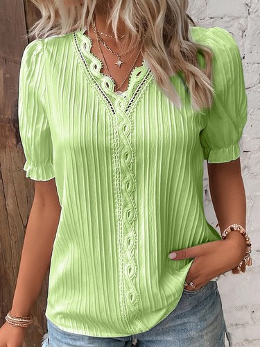 Womens Tee Blouse Ladies V neck Her Gift Pullover Plus Size Tops T Shirt Loose - Picture 3 of 15