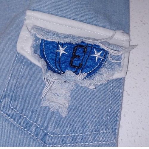 JOJO's Bizarre Adventure Jacket Unisex Blue Jeans Size Large - Picture 4 of 10
