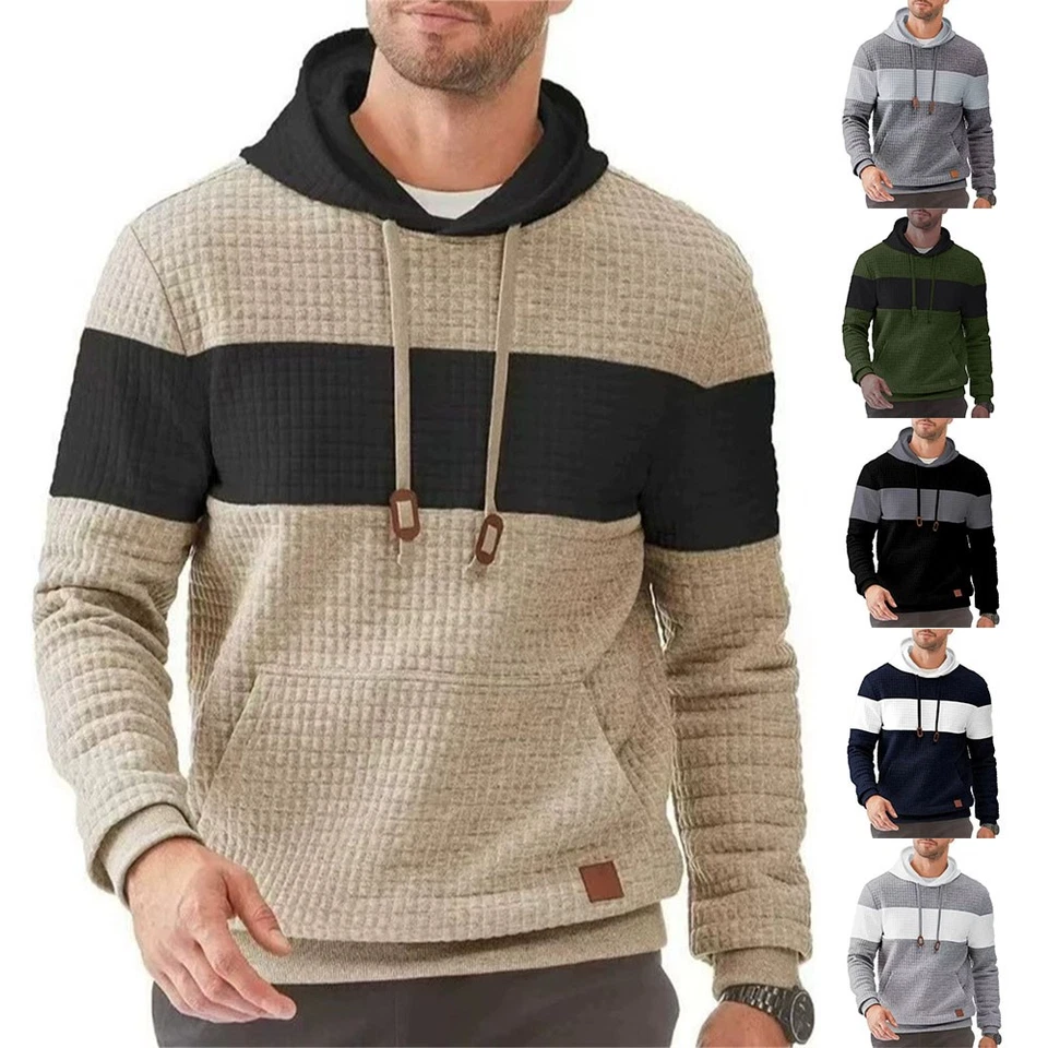 MARKENLOS Herren Pullover Hoodie Casual Sweatshirt Kapuze Sweatjacke Basic Kapuzenpullover