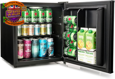 Cave50 LED Solid Door Getränkekühlschrank für Wein & Bier | Mini Kühler/Dosenspender
